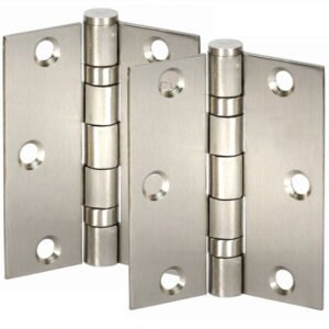 Inch Solid Brass Ball Bearing Door Hinges with Square Corners - Image 1