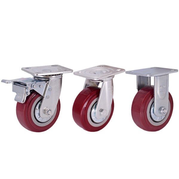 Customized Durable PVC PP Industrial Caster Wheel For Trolley - Image 4