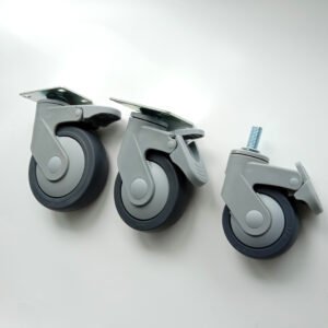 Double PP Hospital Bed Accessories Medical Caster Wheels