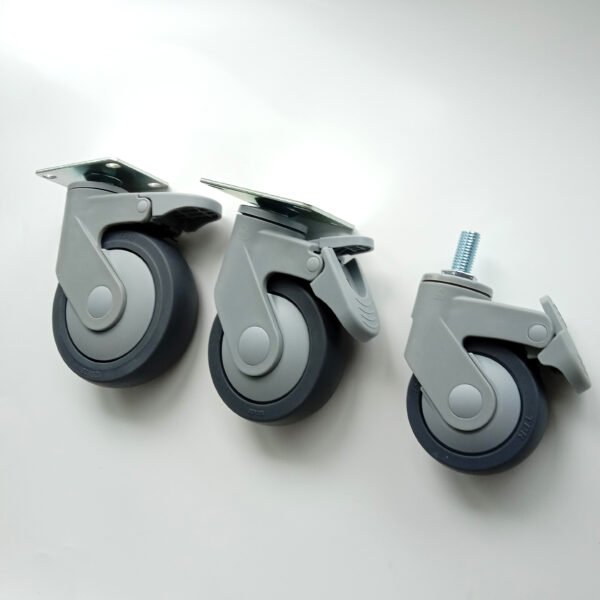 Double PP Hospital Bed Accessories Medical Caster Wheels