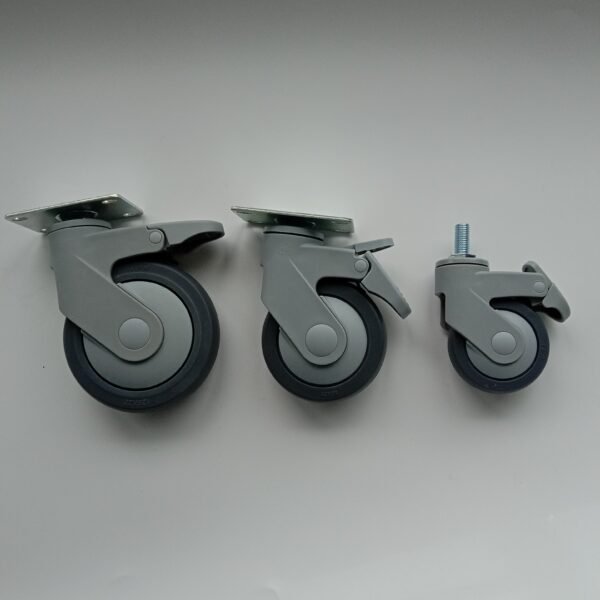 Double PP Hospital Bed Accessories Medical Caster Wheels