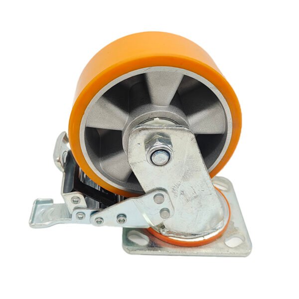 6 Inch Swivel Wear Resistant Rubber Heavy Duty Wheels - Image 4