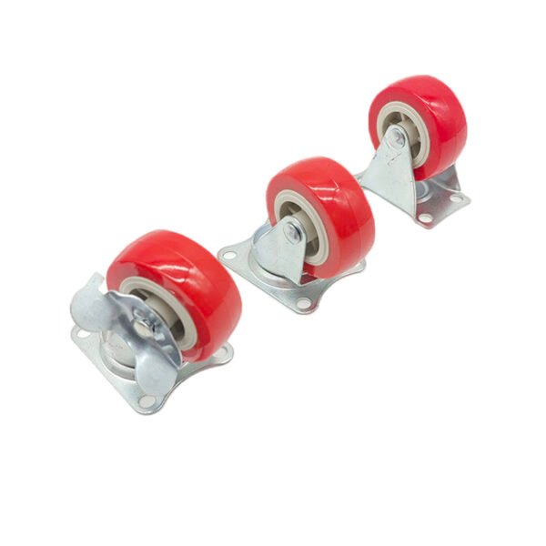Pu Shaped Wheels Furniture Industrial Casters With Locks - Image 4