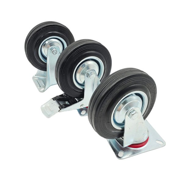 1.5 Inch rubber Plated Swivel Industrial Castors - Image 4