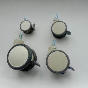 3 Inch Caster Hospital PU Material Twin Medical Bed Wheels - Image 3