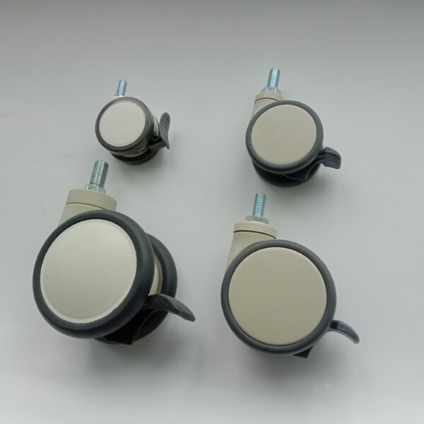 3 Inch Caster Hospital PU Material Twin Medical Bed Wheels - Image 3