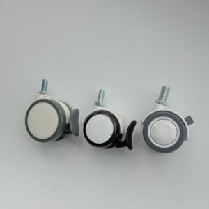 3 Inch Caster Hospital PU Material Twin Medical Bed Wheels