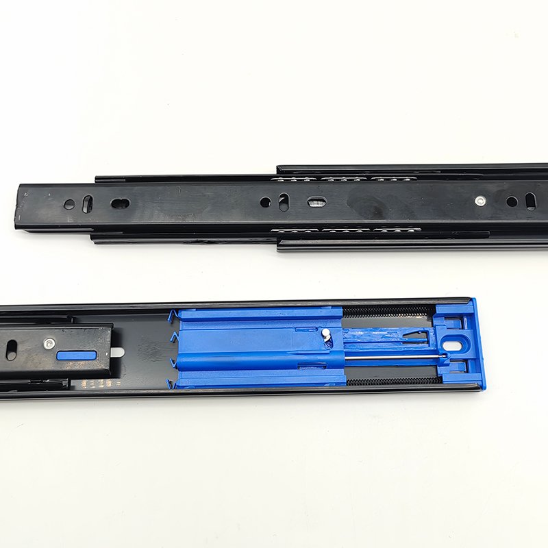 Soft Closing Push Open Full Extention Hardware Ball Bearing Telescopic Drawer Slide - Image 3