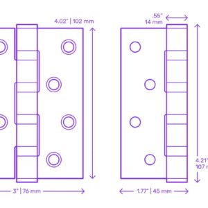 Internal Heavy Duty Butt Hinges - Image 4