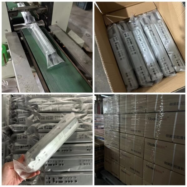 800mm Drawer Runners 3 Fold Damper Basket Drawer Slides Hardware Furniture - Image 2