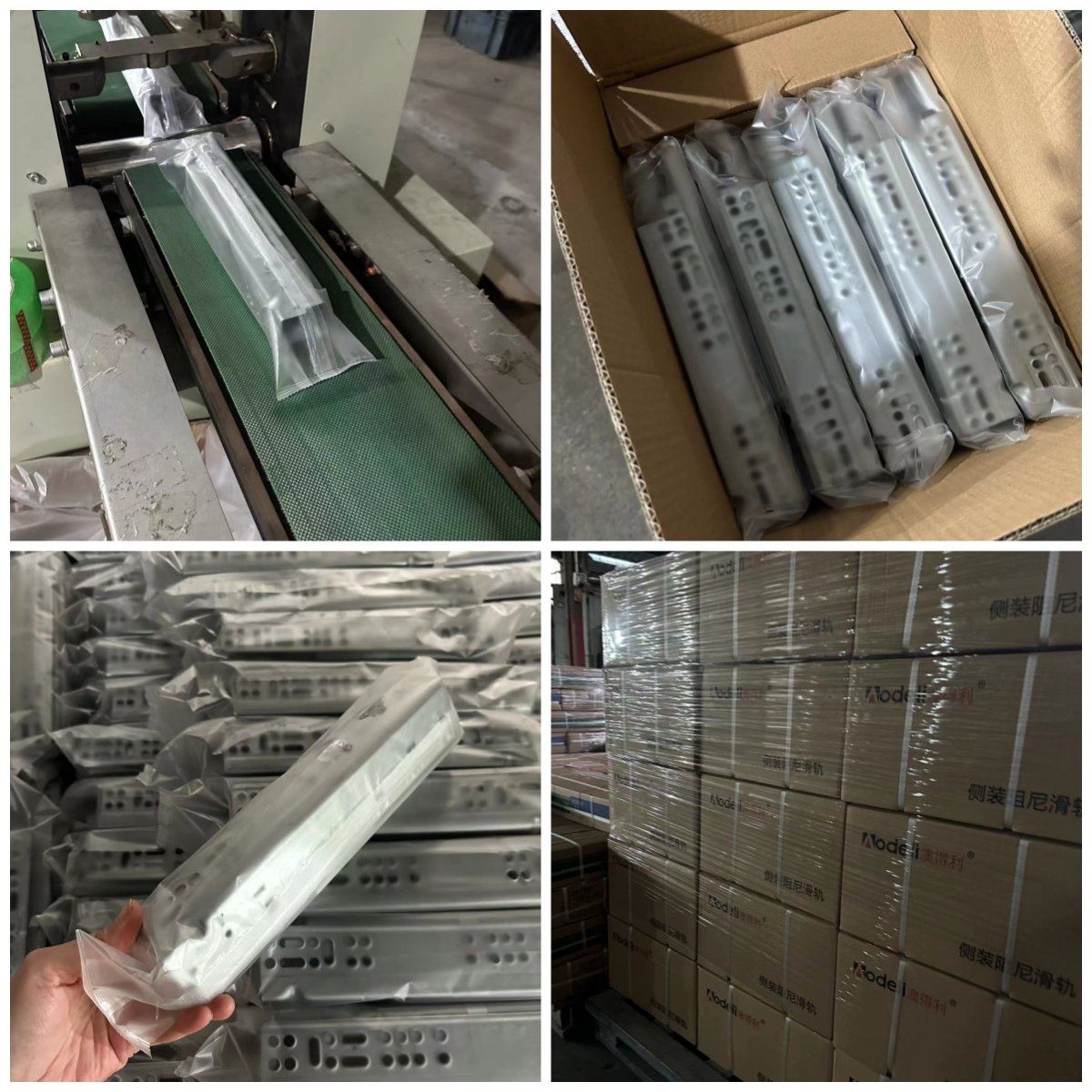 800mm Drawer Runners 3 Fold Damper Basket Drawer Slides Hardware Furniture - Image 2