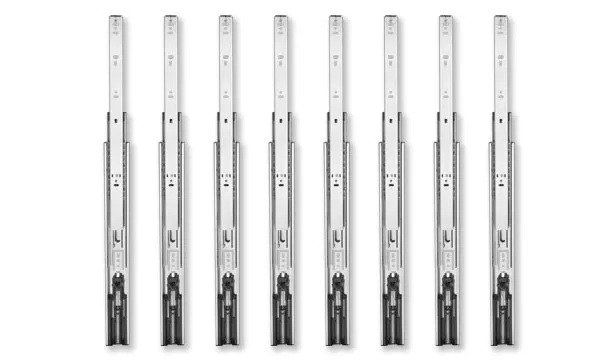 Full Extension Cold Rolled Steel Ball Bearing Drawer Glides Side Mount